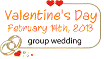 Valentine's Day Group Wedding,  February 14th,  2013